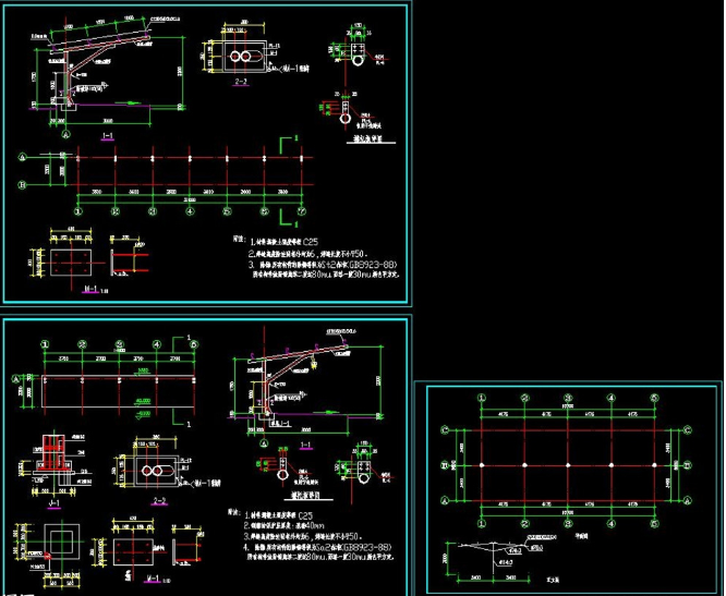 桦甸钢构汽车棚设计