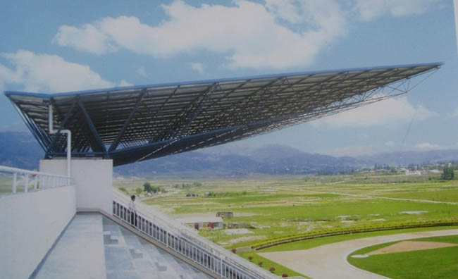 桦甸体育场看台网架工程